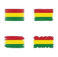 collectie vlag van bolivia vector