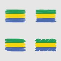 collectie vlag van gabon vector