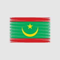 vlag van Mauritanië met grunge-stijl vector