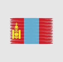 vlag van mongolië met grunge-stijl vector