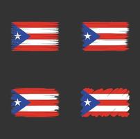 collectie vlag van puerto rico vector