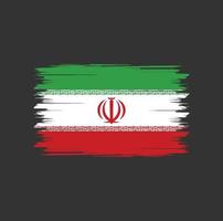 iran vlag vector met aquarel penseelstijl