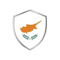vlag van cyprus met zilveren frame vector