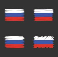 collectie vlag van rusland vector