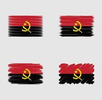 collectie vlag van angola vector