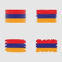 collectie vlag van armenië vector