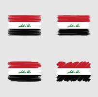 collectie vlag van irak vector