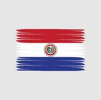 vlag van paraguay met grunge-stijl vector