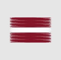 vlag van letland met grunge-stijl vector