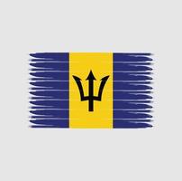 vlag van barbados met grunge-stijl vector