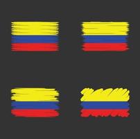 collectie vlag van colombia vector