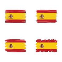 collectie vlag van spanje vector