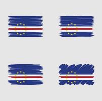 collectie vlag van kaapverdië vector