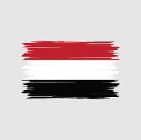 Jemen vlag vector met aquarel penseelstijl