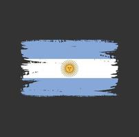 vlag van argentinië met penseelstijl vector