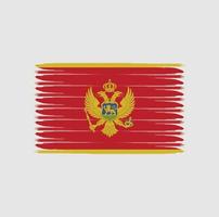 vlag van montenegro met grunge-stijl vector