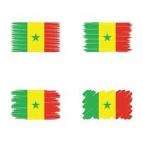 collectie vlag van senegal vector