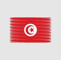 vlag van tunesië met grunge-stijl vector
