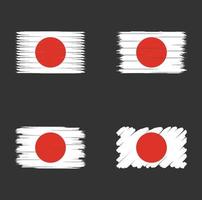 collectie vlag van japan vector