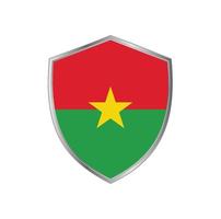 vlag van burkina faso met zilveren frame vector