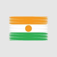 vlag van niger met grunge-stijl vector