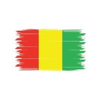 Guinee vlag vector met aquarel penseelstijl