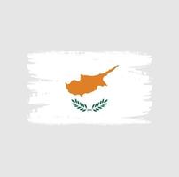 vlag van cyprus met penseelstijl vector