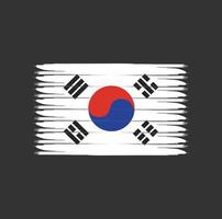 vlag van Zuid-Korea met grunge-stijl vector