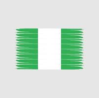 vlag van nigeria met grunge-stijl vector