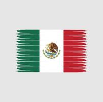 vlag van mexico met grunge-stijl vector