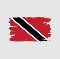 vlag van trinidad en tobago met penseelstijl vector