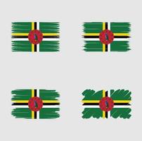 collectie vlag van dominica vector