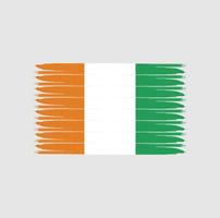 vlag van cote dlvoire met grunge-stijl vector