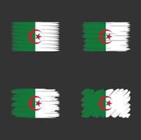 collectie vlag van algerije vector