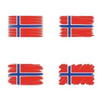 collectie vlag van noorwegen vector