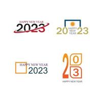 gelukkig nieuwjaar 2023 vector illustratie ontwerpsjabloon