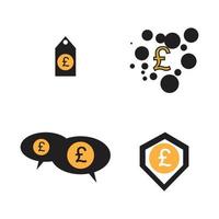 pond geld vector pictogram illustratie ontwerpsjabloon - vector