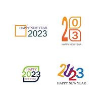 gelukkig nieuwjaar 2023 vector illustratie ontwerpsjabloon