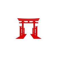 japan reizen torii poort pictogram vectorillustratie vector