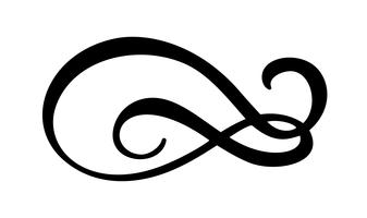 Infinity kalligrafie vector illustratie symbool. Eeuwig grenzeloos embleem. Zwart mobius lintsilhouet. Moderne penseelstreek. Cycle endless life-concept. Grafisch ontwerpelement voor kaart- en logotatoegering