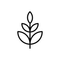 plant blad pictogram vector