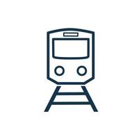 trein icoon. vervoer teken. platte vector op een witte achtergrond.
