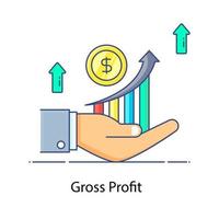 brutowinst pictogram stijl zakelijke winst vector