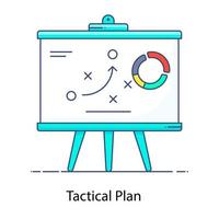 tactische plan vectorstijl, spelplan in moderne vlakke stijl vector