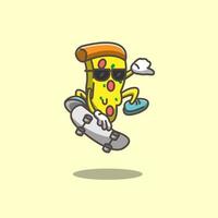 pizza skateboarden illustratie vector