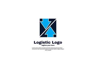 vector bedrijf en bedrijf pijl logistiek geometrie logo ontwerp kleurrijk