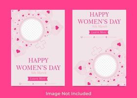 sjabloon voor flyer voor gelukkige internationale vrouwendag vector