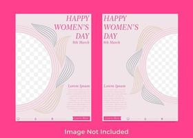 sjabloon voor flyer voor gelukkige internationale vrouwendag vector