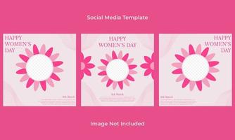 internationale vrouwendag social media postsjabloon vector