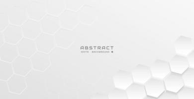 abstracte witte achtergrond met creatieve kras en zeshoekige vorm vector